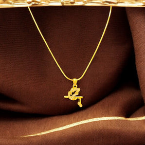 Aanandita Golden High Quality Bansuri Pendent Chain