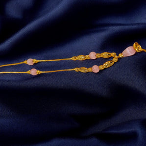 Aanandita Golden unique pink beads chain