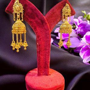 Aanandita Beautiful Gold Look Gumbad jhumka