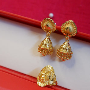 Aanandita traditional jhumki with ring