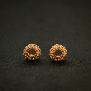 Aanandita Golden Small Diamond Stud