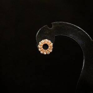 Aanandita Golden Small Diamond Stud