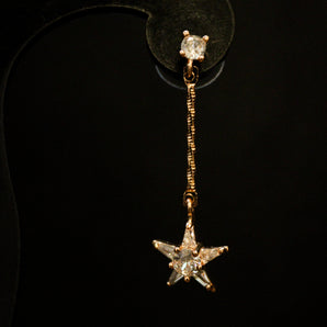 Aanandita Rose Gold Star Shiny Earring