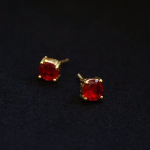 Aanandita Golden Beautiful Ruby Golden Studs