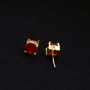 Aanandita Golden Beautiful Ruby Golden Studs