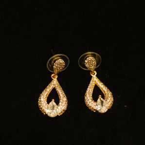 Aanandita Big AD Diamond Rose Gold Earrings