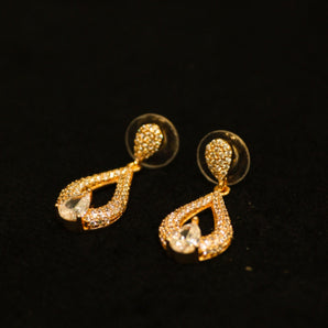 Aanandita Big AD Diamond Rose Gold Earrings