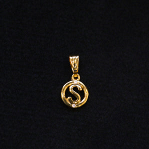 Aanandita Beautiful Small S Gold Pendant