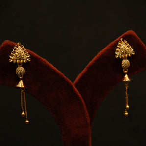 Aanandita AD Triangle Rose Gold Earring