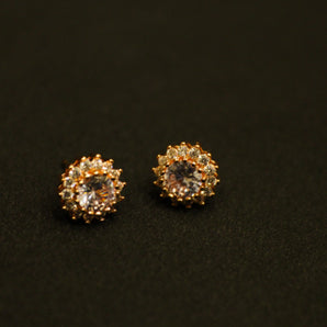 Aanandita Rose Gold Diamond Stud Earrings