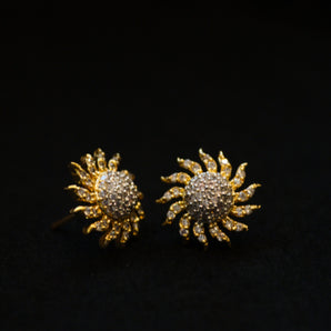 Aanandita Golden Surya Design Earring