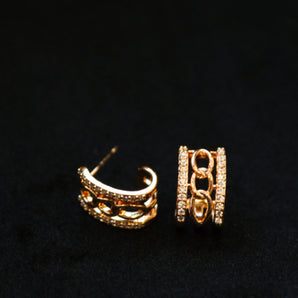 Aanandita Golden New Flimy Earring