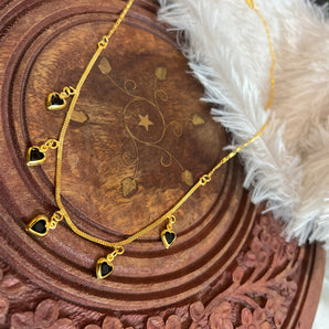 Aanandita Golden black heart Chain