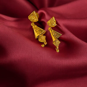 Aanandita Gold pattern  2 layer  Earring