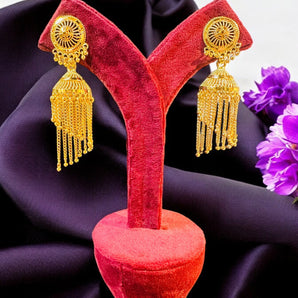 Aanandita Beautiful Gold Look jhumka