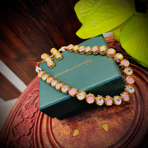 Aanandita pink  Necklace Set