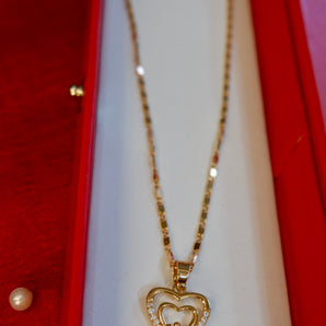 Girlish Heart diamond chain pendent