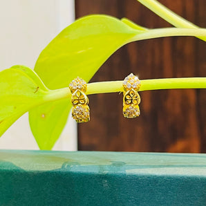 Aanandita diamond heart bali earring