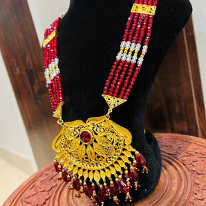 Aanandita ruby stone Necklace Set