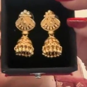 Aanandita traditional gold small jhumka