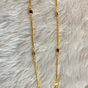 Aanandita Golden black stones Chain