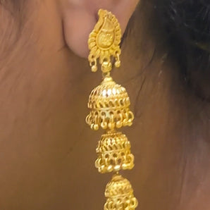 Aanandita gold layered high jhumki