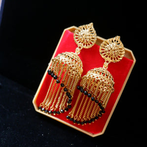 Aanandita Golden New Design black Jhumki
