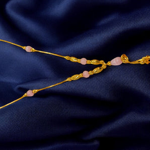 Aanandita Golden unique pink beads chain