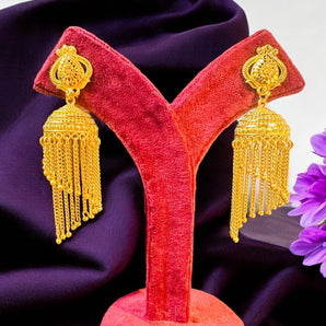 Aanandita Beautiful Gold Look jhumka