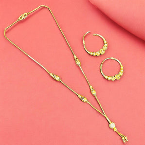 Aanandita gold chain earring combo