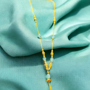 Aanandita Golden Designer Green  Chain