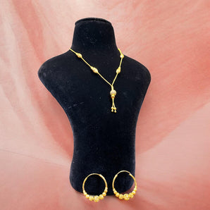 Aanandita gold chain earring combo