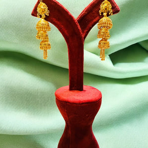 Aanandita Golden Designer Jhumki