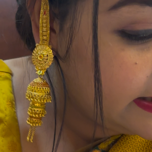 Aanandita Golden kanauti layer jhumki