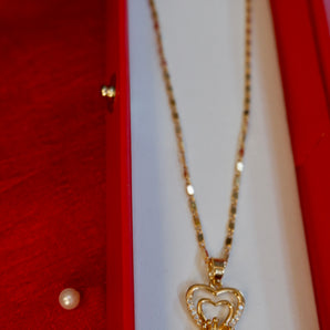 Girlish Heart diamond chain pendent