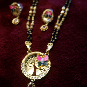 Designer butterfly Meena Mangalsutra