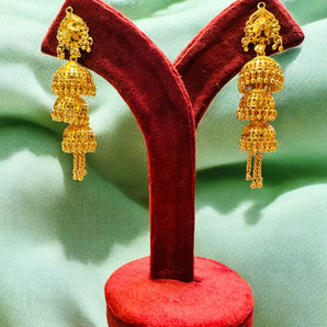 Aanandita Golden Designer Jhumki