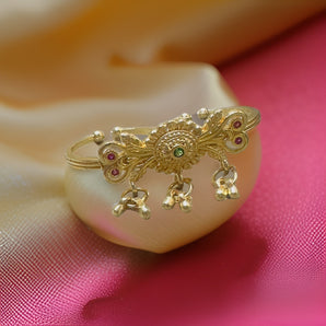 Aanandita Golden 2 Finger Ring