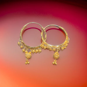 Aanandita Golden Designer Earring Bali