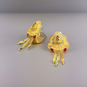 Aanandita Golden Back Push Earring