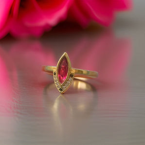 Aanandita Golden Ruby Ring