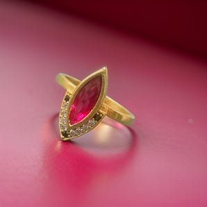 Aanandita Golden Ruby Ring