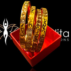 Aanandita Golden 4 pc Prepaid Bangle