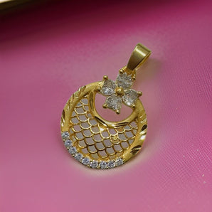 Aanandita Golden Diamond Pendent