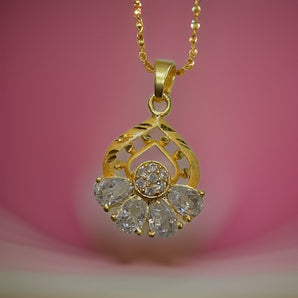 Aanandita Golden Beautiful Diamond Pendent