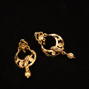 Aanandita Golden Moon Shape Earring