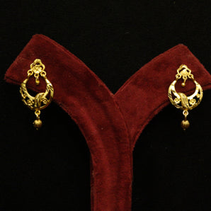 Aanandita Golden Moon Shape Earring