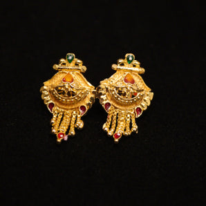 Aanandita Golden Meena Designer Latkan Tops Earrings