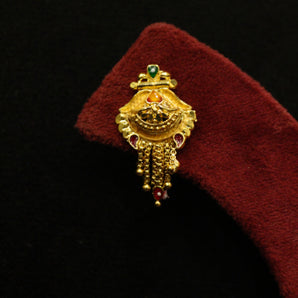 Aanandita Golden Meena Designer Latkan Tops Earrings