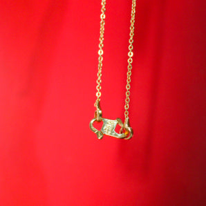 Aanandita Golden Studded Eye Pendant Beautiful Chain